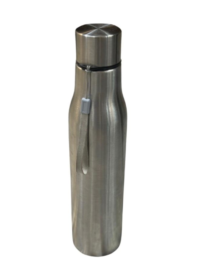 Sleek Brushed Stainless Steel Vacuum Insulated Water Bottle